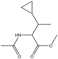 2-(Acetylamino)-3-cyclopropylbutyric acid methyl ester Struktur