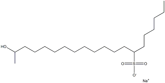 19-Hydroxyicosane-7-sulfonic acid sodium salt Struktur