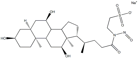 2-(N-Nitroso-N-choloylamino)ethanesulfonic acid sodium salt Struktur