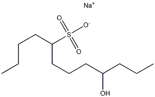 9-Hydroxydodecane-5-sulfonic acid sodium salt Struktur