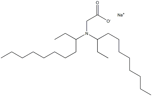 N,N-Bis(1-ethylnonyl)aminoacetic acid sodium salt Struktur