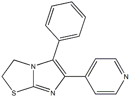 2,3-Dihydro-5-phenyl-6-(4-pyridyl)imidazo[2,1-b]thiazole Struktur