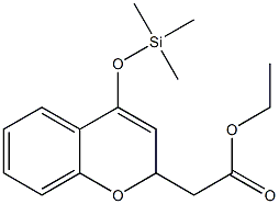 4-(Trimethylsilyloxy)-2H-1-benzopyran-2-acetic acid ethyl ester Struktur