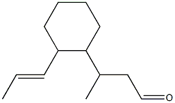 3-[2-(1-Propenyl)cyclohexyl]butanal Struktur