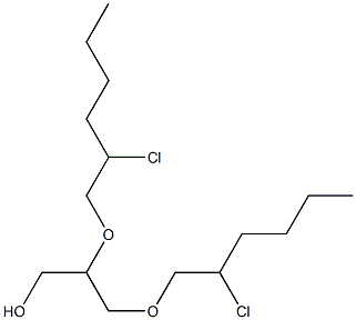 2,3-Bis(2-chlorohexyloxy)-1-propanol Struktur