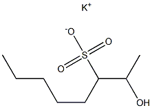 2-Hydroxyoctane-3-sulfonic acid potassium salt Struktur