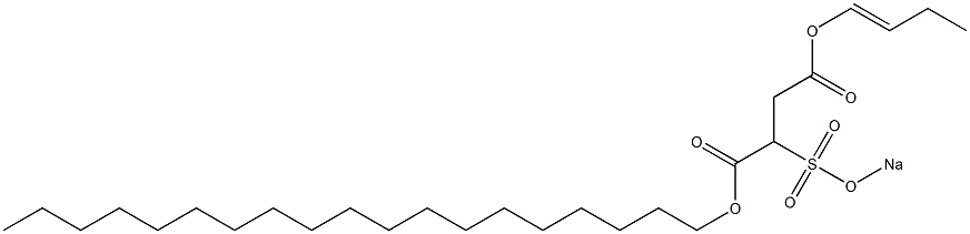 2-(Sodiosulfo)succinic acid 1-nonadecyl 4-(1-butenyl) ester Struktur