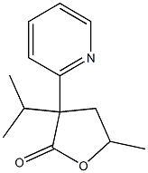 4,5-Dihydro-3-isopropyl-5-methyl-3-(2-pyridinyl)-2(3H)-furanone Struktur