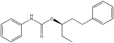 (+)-N-Phenylcarbamic acid (R)-1-phenylpentane-3-yl ester Struktur