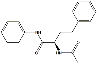 [R,(+)]-2-Acetylamino-4,N-diphenylbutyramide Struktur