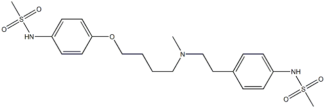 N-[4-[2-[N-Methyl-4-(4-methylsulfonylaminophenoxy)butylamino]ethyl]phenyl]methanesulfonamide Struktur