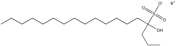 4-Hydroxyoctadecane-4-sulfonic acid potassium salt Struktur