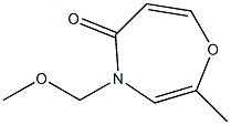 4-Methoxymethyl-2-methyl-1,4-oxazepin-5(4H)-one Struktur