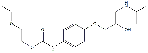 [4-[2-Hydroxy-3-(isopropylamino)propoxy]phenyl]carbamic acid 2-ethoxyethyl ester Struktur