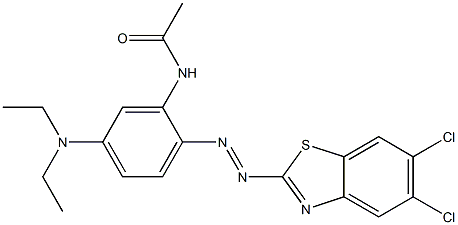 2'-(5,6-Dichlorobenzothiazol-2-ylazo)-5'-(diethylamino)acetanilide Struktur