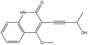 3-(3-Hydroxy-1-butynyl)-4-methoxyquinolin-2(1H)-one Struktur