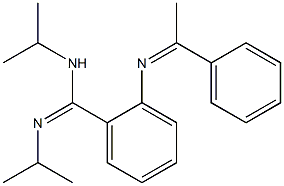 2-(1-Phenylethylideneamino)-N1,N2-diisopropylbenzamidine Struktur