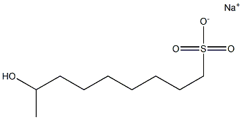 8-Hydroxynonane-1-sulfonic acid sodium salt Struktur