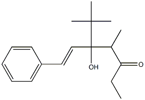 5-tert-Butyl-5-hydroxy-4-methyl-7-phenyl-6-hepten-3-one Struktur