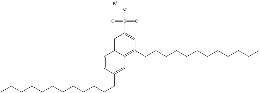 4,6-Didodecyl-2-naphthalenesulfonic acid potassium salt Struktur