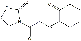 3-[3-[(R)-2-Oxocyclohexyl]propionyl]oxazolidin-2-one Struktur