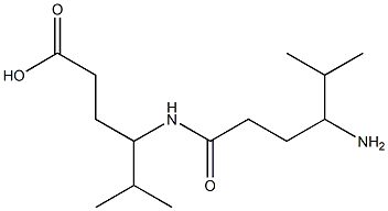 4-[(4-Amino-5-methylhexanoyl)amino]-5-methylhexanoic acid Struktur