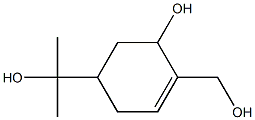 2-(Hydroxymethyl)-5-(1-hydroxy-1-methylethyl)-2-cyclohexen-1-ol Struktur