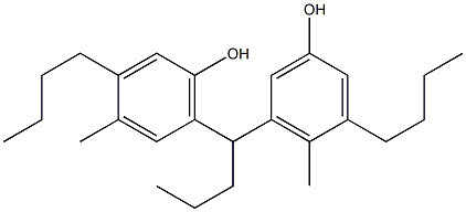 5,6'-Butylidenebis(3-butyl-4-methylphenol) Struktur