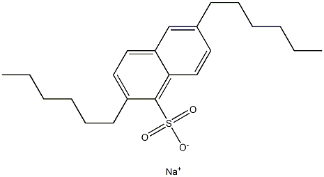 2,6-Dihexyl-1-naphthalenesulfonic acid sodium salt Struktur