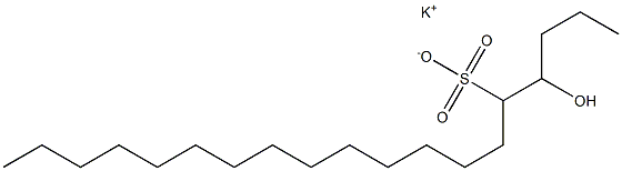 4-Hydroxynonadecane-5-sulfonic acid potassium salt Struktur