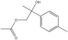 9-Acetoxy-p-mentha-1,3,5-triene-8-ol Struktur