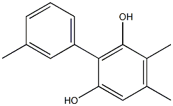 2-(3-Methylphenyl)-4,5-dimethylbenzene-1,3-diol Struktur