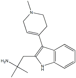 2-(2-Amino-2-methylpropyl)-3-(1-methyl-1,2,3,6-tetrahydropyridin-4-yl)-1H-indole Struktur