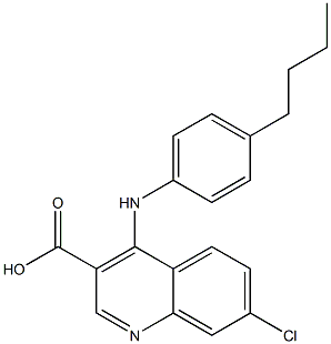 4-[[4-Butylphenyl]amino]-7-chloroquinoline-3-carboxylic acid Struktur