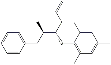 (4S,5R)-4-(2,4,6-Trimethylphenylthio)-5-methyl-6-phenyl-1-hexene Struktur