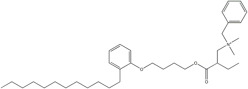 N,N-Dimethyl-N-benzyl-N-[2-[[4-(2-dodecylphenyloxy)butyl]oxycarbonyl]butyl]aminium Struktur