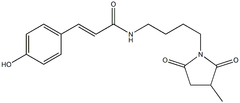 4-Hydroxy-N-[4-(3-methyl-2,5-dioxo-1-pyrrolidinyl)butyl]cinnamamide Struktur