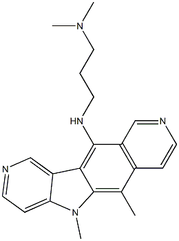 N-[3-(Dimethylamino)propyl]-5,6-dimethyl-5H-pyrido[3',4':4,5]pyrrolo[2,3-g]isoquinolin-11-amine Struktur