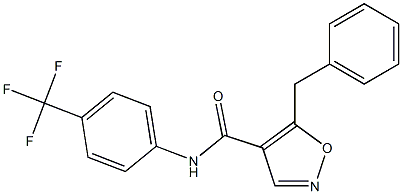 N-[4-(Trifluoromethyl)phenyl]-5-benzylisoxazole-4-carboxamide Struktur