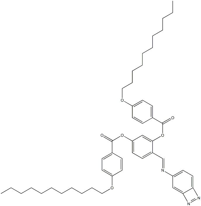 Bis[4-(undecyloxy)benzoic acid]4-[(azobenzen-4-yl)iminomethyl]-1,3-phenylene ester Struktur