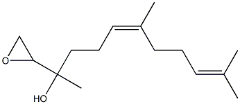 (6Z)-1,2-Epoxy-3,7,11-trimethyl-6,10-dodecadien-3-ol Struktur