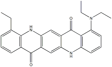 1-(Diethylamino)-11-ethyl-5,12-dihydroquino[2,3-b]acridine-7,14-dione Struktur