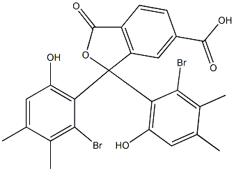 1,1-Bis(2-bromo-6-hydroxy-3,4-dimethylphenyl)-1,3-dihydro-3-oxoisobenzofuran-6-carboxylic acid Struktur