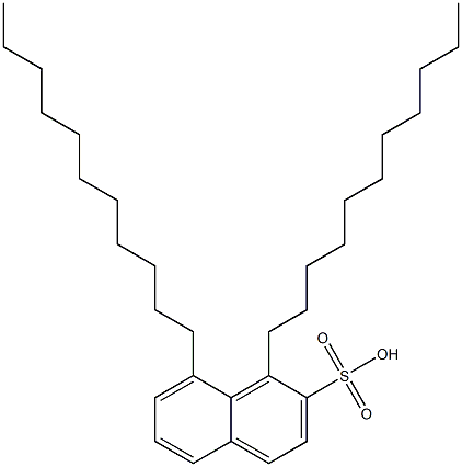 1,8-Diundecyl-2-naphthalenesulfonic acid Struktur