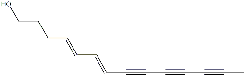 (8E,10E)-8,10-Tetradecadiene-2,4,6-triyn-14-ol Struktur