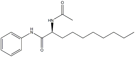 [S,(-)]-2-Acetylamino-N-phenyldecanamide Struktur