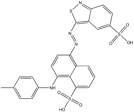 3-[[4-(p-Tolylamino)-5-sulfonaphthalen-1-yl]azo]-2,1-benzisothiazole-5-sulfonic acid Struktur