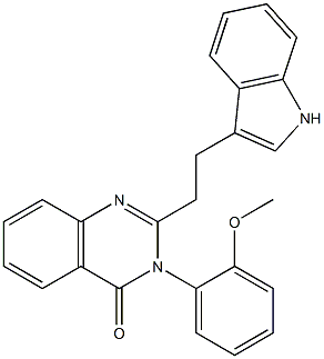 2-[2-(1H-Indol-3-yl)ethyl]-3-(2-methoxyphenyl)quinazolin-4(3H)-one Struktur