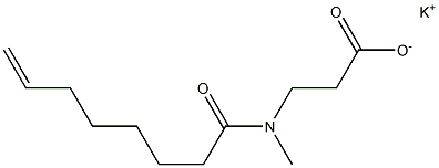 3-[N-Methyl-N-(7-octenoyl)amino]propionic acid potassium salt Struktur