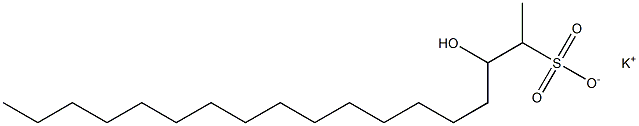 3-Hydroxyoctadecane-2-sulfonic acid potassium salt Struktur